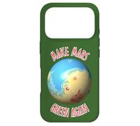 Carcasa para iPhone 17 Pro Ciencia Negro Azul Rojo Marte Terraforming Cartografía