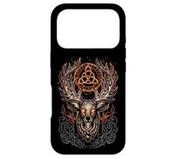 Carcasa para iPhone 17 Pro Ciervo Blanco Mitología vikinga Runas Espíritu nórdico