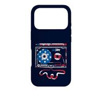 Carcasa para iPhone 17 Pro Cinta de Casete Mixta, Bandera Americana, patriótica, Retro, Musica de EE. UU