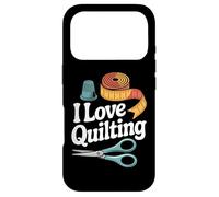 Carcasa para iPhone 17 Pro Cinta para dedal I Love Quilting Scissors