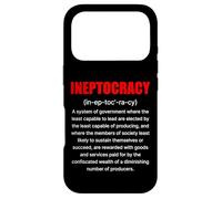Carcasa para iPhone 17 Pro Cita de definición de ineptocracia: Lema político