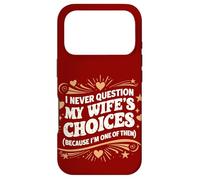 Carcasa para iPhone 17 Pro Cita de Estilo Retro I Never Question My Wife'S Choices Husband