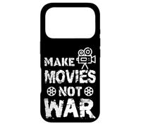 Carcasa para iPhone 17 Pro Cita Divertida de Director de Cine Make Movies Not War