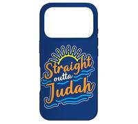 Carcasa para iPhone 17 Pro Cita Divertida hebrea israelita Directamente de Judá Orgulloso judío