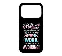 Carcasa para iPhone 17 Pro Cita Divertida sobre Ética Laboral y Humor