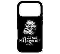 Carcasa para iPhone 17 Pro Cita inspiradora de Walt Whitman Be Curious Not Judgmental