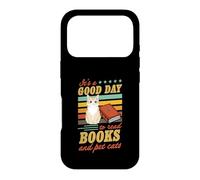 Carcasa para iPhone 17 Pro Cita literaria It's A Good Day To Read Books and Pet Cats