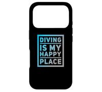 Carcasa para iPhone 17 Pro Citas de buceFunny Divers Humor El Buceo es mi Lugar Feliz