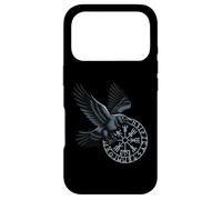 Carcasa para iPhone 17 Pro Classic Huginn Muninn Celtic Viking Brújula Vegvisir