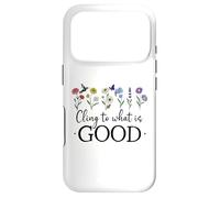 Carcasa para iPhone 17 Pro Cling to What is Good God Christian Bible Verse Romans 12:9