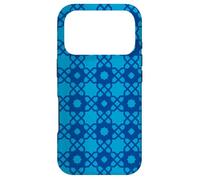 Carcasa para iPhone 17 Pro Cobalt Dark Blue Stars Square Mediterranean Turkish Pattern