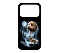 Carcasa para iPhone 17 Pro Cockapoo Howling to The Moon Retro Doodle Doodle Dog