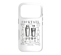 Carcasa para iPhone 17 Pro Coctelera Bartender Bar Bebidas Alcohólicas Patente Vintage