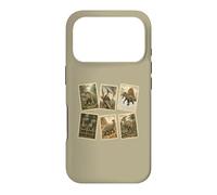 Carcasa para iPhone 17 Pro Colección de Sellos Postales de Dinosaurio prehistórico Vintage