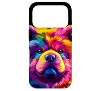 Carcasa para iPhone 17 Pro Colorido Chow Chow Face Cute Puppy Dog Lover Hombres Mujeres Negro
