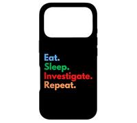 Carcasa para iPhone 17 Pro Comer Dormir Investigar Repetir - Investigadores & Amantes del Crimen