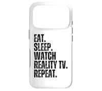 Carcasa para iPhone 17 Pro Comer Dormir Reloj Reality TV Repite Divertido Reality TV Fan Broma