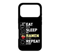 Carcasa para iPhone 17 Pro Comer sueño Ramen Repeat, Fideos para niños