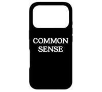Carcasa para iPhone 17 Pro Common Sense Sign Feelings Facts Make Sense Common Again