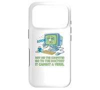 Carcasa para iPhone 17 Pro Computadora enferma Atrapado Virus Ver Doctor papá Broma Divertido Juego de Palabras