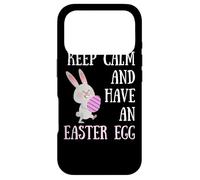 Carcasa para iPhone 17 Pro Conejito de Pascua Keep Calm and Have a Easter Egg