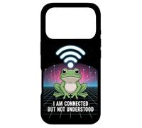Carcasa para iPhone 17 Pro Connected But Not Understood - Absurd Frog WiFi Vaporwave