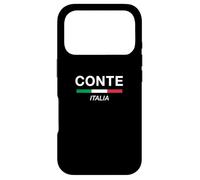 Carcasa para iPhone 17 Pro Conte - Bandera de Italia con Nombre de Familia Italiana