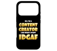 Carcasa para iPhone 17 Pro Content Creator Idgaf Meme Video Content Creation Cosplay