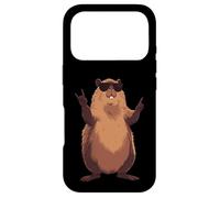 Carcasa para iPhone 17 Pro Cool Beaver Rock On Funny Animal Gafas De Sol Diseño