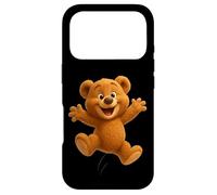 Carcasa para iPhone 17 Pro Cool Happy Teddy Bear Toy Jump Illustration Outfit Graphic