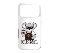 Carcasa para iPhone 17 Pro Cool Koala Barista Coffee Gráfico de Carrera