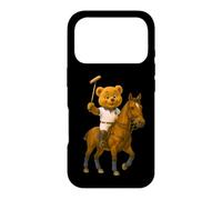 Carcasa para iPhone 17 Pro Cool Teddy Bear Playing Horse Polo Game Illustration Graphic