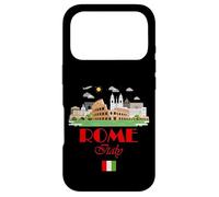 Carcasa para iPhone 17 Pro Cool Vintage Roma Italia Skyline with Italy Flag, Rome Italy