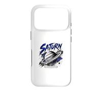 Carcasa para iPhone 17 Pro Coordenadas espaciales mundiales anilladas Saturn Planet