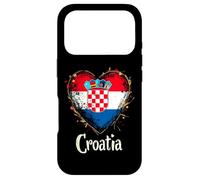 Carcasa para iPhone 17 Pro Corazón Bandera Croacia