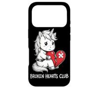 Carcasa para iPhone 17 Pro Corazones Rotos Club Unicornio Lindo Corazón Rompe