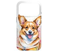 Carcasa para iPhone 17 Pro Corgi Leyendo Libro Perro Gracioso Animal Diseño Estampada