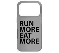 Carcasa para iPhone 17 Pro Corre más Come más Marathon Addict Runner Inspirado en Correr