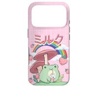 Carcasa para iPhone 17 Pro Cottagecore Aesthetic Kawaii Frog Frog Japanese Milk