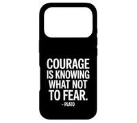 Carcasa para iPhone 17 Pro Courage is Knowing What Platón con Texto en alemán de un filósofo