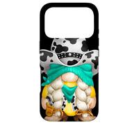 Carcasa para iPhone 17 Pro Cow Print GNOME with Rodeo Western Hat Best Cowgirl Grandma