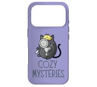 Carcasa para iPhone 17 Pro Cozy Mystery Lindo Cat Detective Murder Mystery, Amante de los Libros