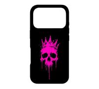 Carcasa para iPhone 17 Pro Cráneo Rosa Coronado Reina Punk Estética Graffiti Art Lover