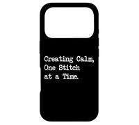 Carcasa para iPhone 17 Pro Creando Calma una Puntada a la Vez Citas Divertidas para Tejer