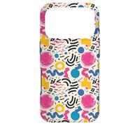 Carcasa para iPhone 17 Pro Crema Retro 80s 90s Brush Form Energy Pattern