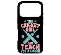 Carcasa para iPhone 17 Pro Cricket Chica Cricket Jugador Equipo Deportes