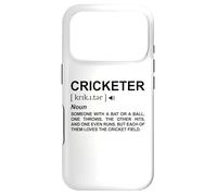 Carcasa para iPhone 17 Pro Cricketer Definición Cricket Entrenador Bat-and-Ball Juego