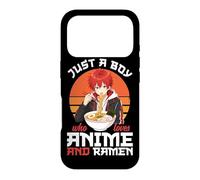 Carcasa para iPhone 17 Pro Cuenco de Fideos japoneses Just A Boy Who Loves Anime y Ramen