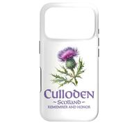 Carcasa para iPhone 17 Pro Culloden Scotland Recuerda y honra el Cardo Acuarela