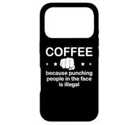 Carcasa para iPhone 17 Pro Cup Coffee Because Punching People in The Face is Illegal